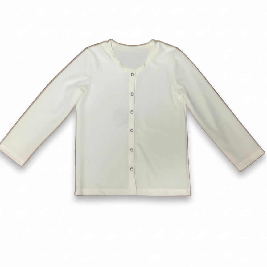 rash guard rib cardigan milk
