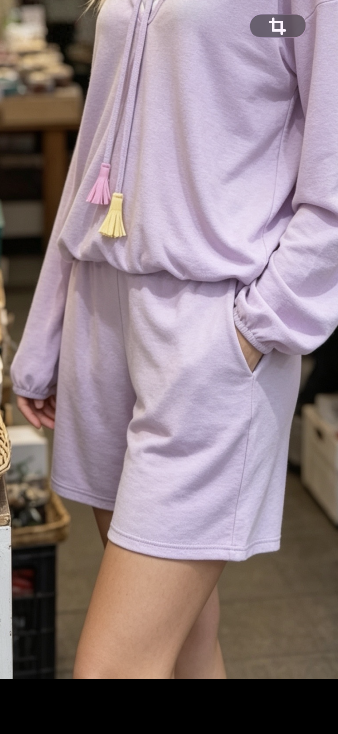 pile relax wear halfpants lavender