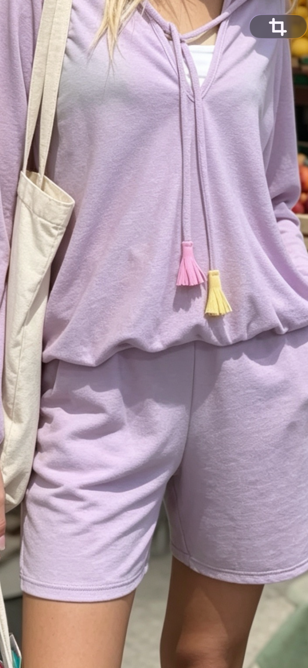 pile relax wear halfpants lavender